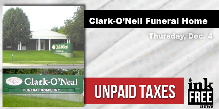 Clark-O’Neil Funeral Home unpaid taxes