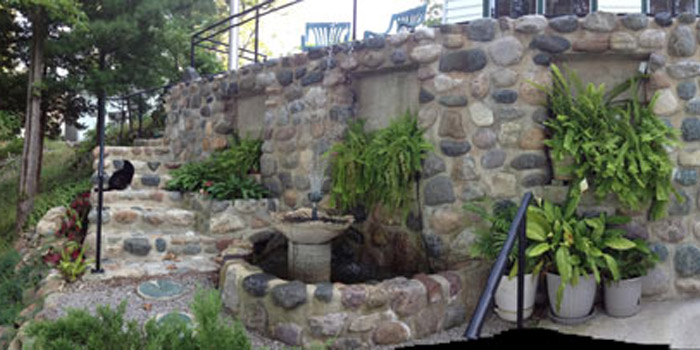 garden stone wall