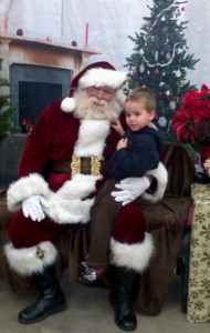 Bryan Busz with Santa. 