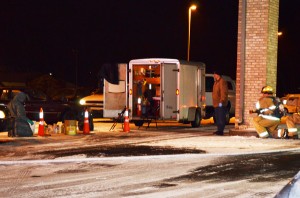 A meth lab was located at the Super 8 Motel in Warsaw Saturday night. (Photo by Stacey Page)