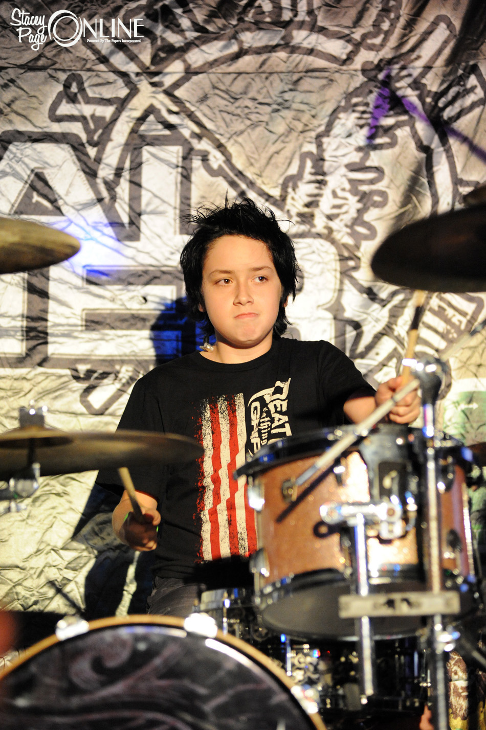 Austin Rios, 12, guest starred on the skins for several shows on the Digital Summer tour.
