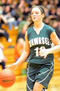 Liz Jackson of Wawasee heads in for a lay-up Saturday night at Warsaw.