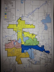 Warsaw Common Council unanimously voted on new districting boundaries Monday night.