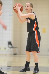 Senior guard Sarah Ray looks for room to operate versus NorthWood Saturday night in Nappanee.