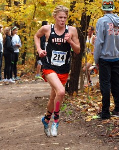 WCHS senior Jake Poyner, shown competing in the New Prairie Semistate this past fall, is headed to Wake Forest (Photo provided by Tim Creason)