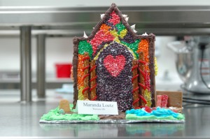 Students in the Culinary Arts Career Management class spent four weeks prior to Christmas break planning, prepping, baking, assembling and decorating elaborate gingerbread houses. All of the houses are entirely made of edible materials.