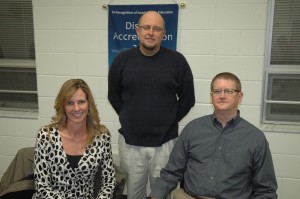 Wawasee School Board officers for 2013 are, from left, Rebecca Linnemeier, president; Rob Fisher, secretary; and Mike Wilson, vice president. (Photo by Tim Ashley)