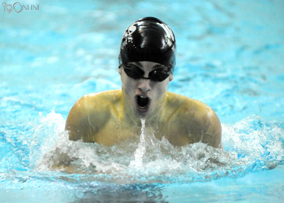 Austin Krizman of Wawasee swims the breaststroke at Goshen Saturday. (Photos by Mike Deak)