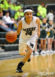 Guard Cassie Martinez advances the ball for Wawasee.