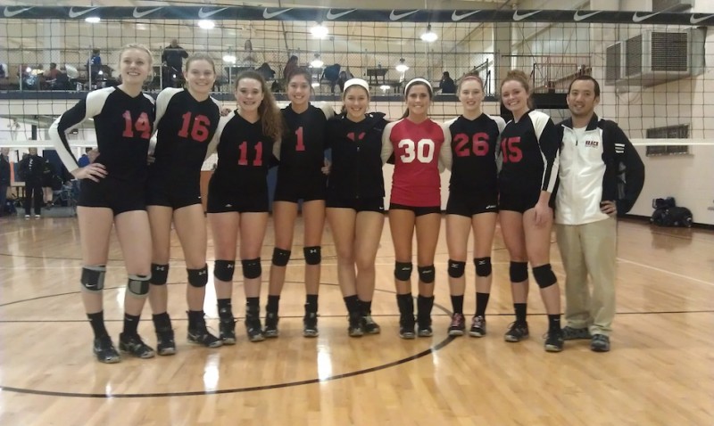 The U18 Onyx team from the Outland Volleyball Club based in Warsaw won a tourney title this weekend in Plainfield (Photo provided)