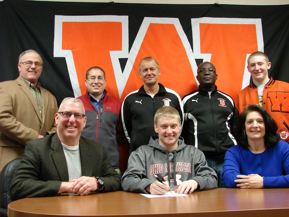 Warsaw senior soccer standout Grant Allbritten, seated in the middle of the front row above, will take his skills to play collegiately at Ohio Northern University (Photo provided)