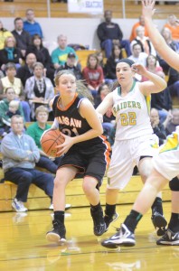 Melanie Holladay drives to the basket versus Northridge Saturday night. The senior helped Warsaw claim its first sectional title since 2004.