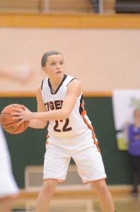 Guard Eryn Leek of Warsaw looks to pass the ball in the regional title game Saturday night.