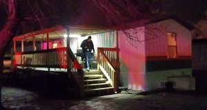 Officers of the Kosciusko County Crime Scene Investigation team were called to Lot 141 at Suburban Acres Trailer Park in Warsaw Wednesday night for a stabbing. (Photo provided by KCSD)