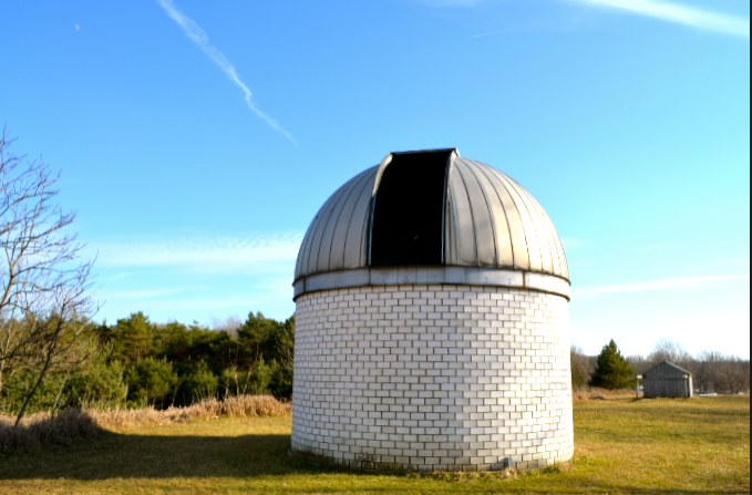 The Warsaw Astronomical Society maintains an observatory at Camp Crosley in North Webster. This photo was taken on January 19, 2013. The observatory houses a Meade 12" Schmidt-Cassegrain telescope. Society members view and photograph a wide array of celestial objects.