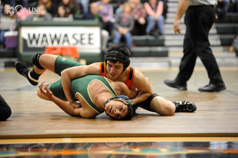 Warsaw senior Luis Munoz, shown versus Wawasee earlier this season, will compete in the regional at Rochester Saturday (Photo by Mike Deak)
