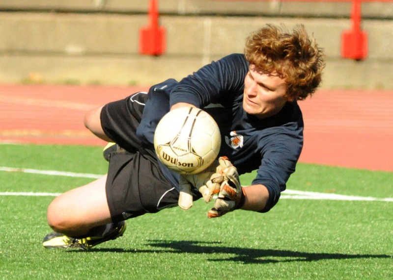 Warsaw goalie Michael Yantz, who helped the Tigers to a state runner-up finish in 2012, is headed to play in college (Photo by Mike Deak).