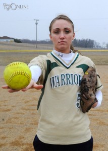 Wawasee pitcher Kylie Norris will try to the Lady Warriors above board this spring. (Photo by Mike Deak)