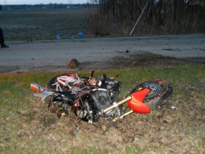 Robert C. Moore, 32, of Warsaw, was killed Monday night when his motorcycle slammed into a tree on CR 350 North. (Photos provided by Kosciusko County Fatal Accident Crash Team)