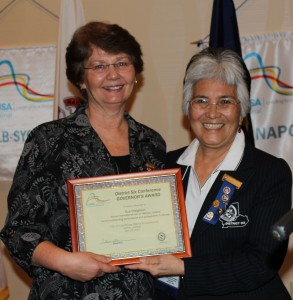 Sue Creighton, left, and Toni Ellis, Altrusa International's 2011-2013 District Six Governor. (Photo provided) 