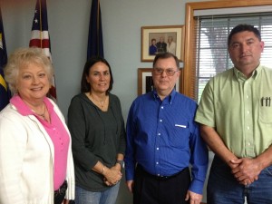 From left are Lynn Howie, Janice Workman, Terry Howie and Mark Nunez. Terry Howie was voted onto the Winona Lake Town Council Thursday night by caucus. (Photo by Stacey Page)