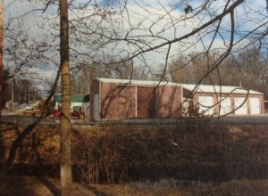 A view of the Winona Lake Street Department building from the walking trail.