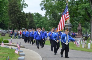 Members of Warsaw American Legion Post 49 and Warsaw Veterans of Foreign Wars Post 1126 took part in today's Memorial Day ceremony at Oakwood Cemetery. 