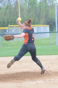Whitney Sleeth pitched a strong game for Warsaw Friday night.
