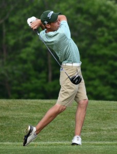 Dylan Cousins of Wawasee tees off.