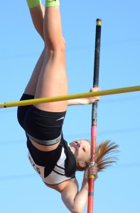 Claire Hickerson took second place in the pole vault for Warsaw in the sectional.