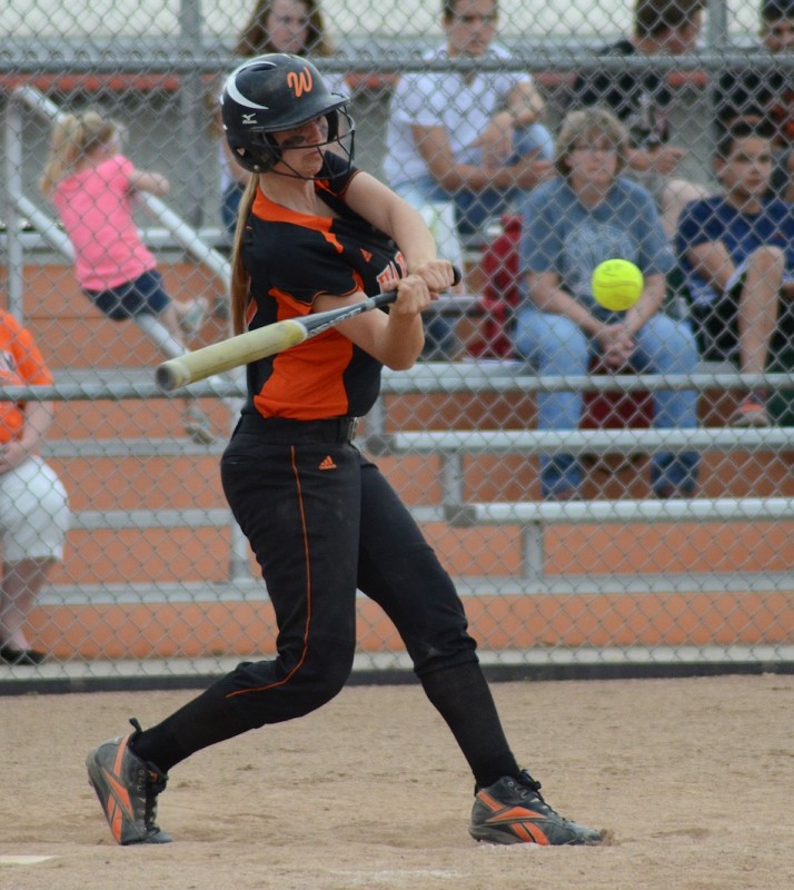 Kayla Snider celebrated Senior Night with a big game as Warsaw beat Tippecanoe Valley 12-4 Friday night (Photos by Jim Harris)