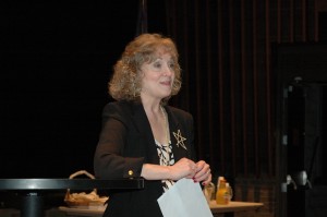 Glenda Ritz, superintendent of public instruction for Indiana, visited Wawasee High School Friday morning and spoke with several area principals and other administrators. (Photo by Tim Ashley)