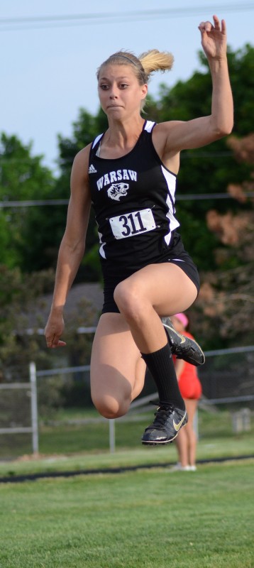 Freshman Sam Alexander sailed to a fourth-place finish in the long jump for the Tigers.