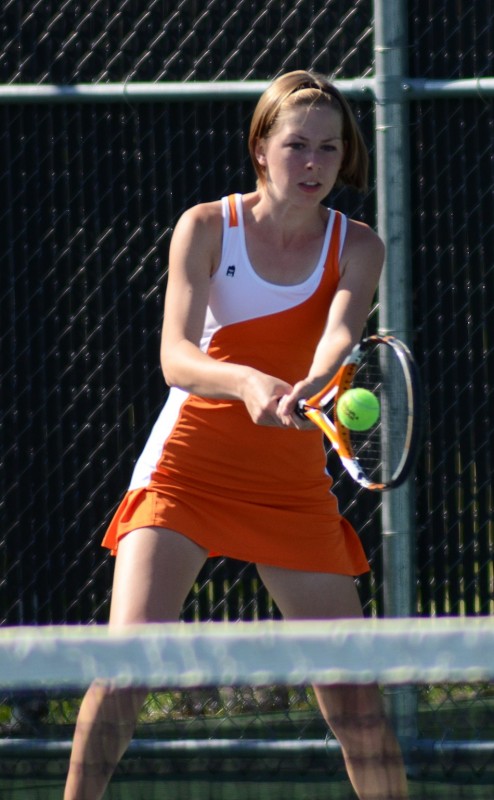 Senior Marley Smith was impressive at No. 1 doubles for Warsaw in sectional play Thursday night.