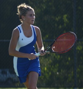 Senior Aressa Tackwell turned in a strong performance at No. 2 singles for Whitko Thursday night.