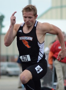 Wyatt Jones placed second in the 100 and 200 and was on the winning 4 X 100 relay team for champion Warsaw.