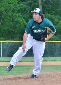 Starting pitcher Nate Hare delivers to Fairfield Wednesday night.