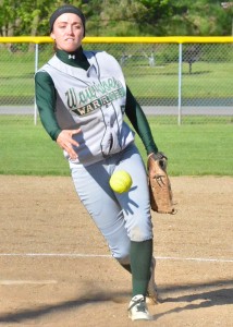 Kylie Norris tossed a two-hitter at Goshen.