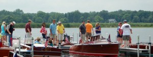 Hundreds of boaters and boating enthusiasts turned out to view the watercraft.