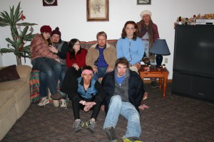 The cast is  from the left fron t row, Derick Gamble and Taylor White. In the back are Madison Hart, Owen Stech, Cindy Dar Nei, Todd Lucas, Adair Silver, Jessica Hardy. (Photo provided)