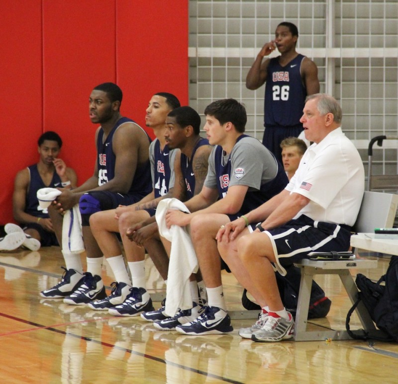 Jim Kessler of Grace College looks on during the USA Basketball Men's World University Games Training Camp (Photo courtesy of USA Basketball)