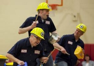 The Dumpster Drummers will perform for Science Central students, using recycled materials as their instruments.