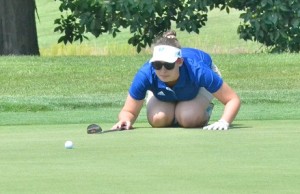 April Bishop led all Lady Wildcats on Saturday with a score of 99.
