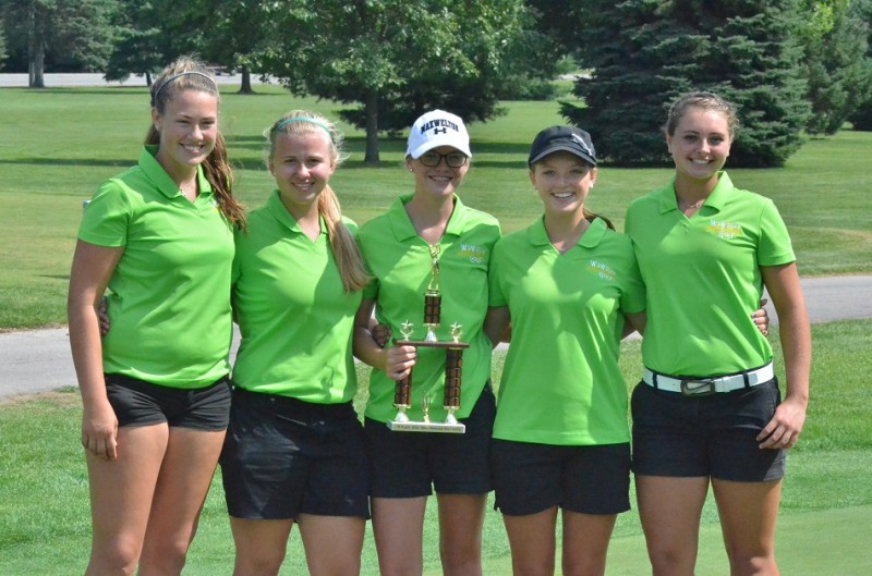 The Lady Warriors pulled out a tight one with their score of 391 at the first annual Wawasee Invitational. (Photos by Nick Goralczyk)
