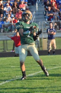 Wawasee's Sam Clark makes the catch and turn for a touchdown early in the game Friday night. (Photos by Nick Goralczyk)