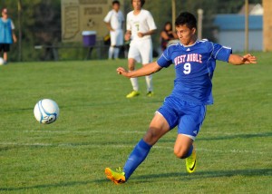 West Noble's Uriel Macias recorded a hat trick.