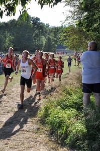 A pack of Warsaw runners compete Tuesday at WCHS (Photo by Amanda Farrell)