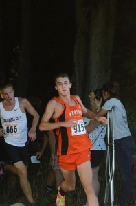 Ellis Coon leads the way Tuesday in the Tiger Classic (Photo by Scott Davidson)