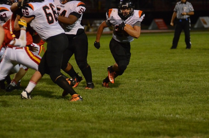 Warsaw senior Tristan McClone leads the Tiger offense with 602 yards rushing and seven touchdowns. Warsaw plays at winless Goshen in NLC action Friday night (File photo by Scott Davidson)