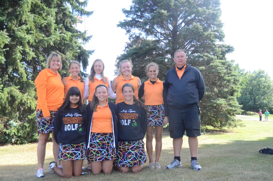 The Warsaw girls golf team won the NLC Tournament title Saturday at the Maplecrest Country Club in Goshen.